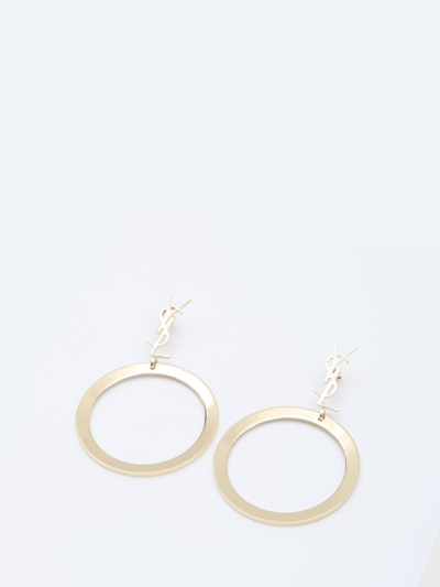 Saint Laurent Cassandre Earrings In Gold