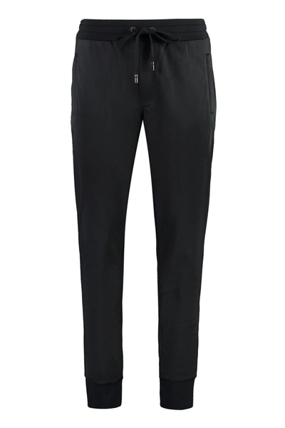 Dolce & Gabbana Techno Nylon Track Pants In Black