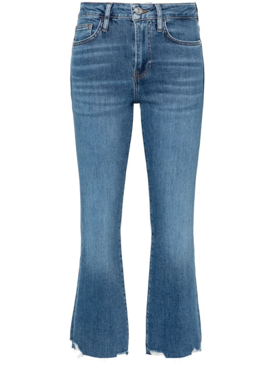 Frame Le Crop Mini Boot Jeans In Blue