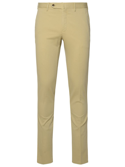 PT01 PT01 BEIGE COTTON BLEND TROUSERS