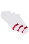 HUGO THREE-PACK OF INVISIBLE SOCKS WITH LOGO DETAILS