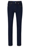 Hugo Boss Delaware Slim-fit Jeans In Indigo Stretch Denim In Dark Blue