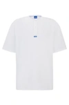 Hugo Loose-fit T-shirt With Henley Neckline In White