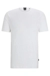 Hugo Boss Regular-fit T-shirt In Linen In White