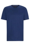 Hugo Boss Regular-fit T-shirt In Linen And Silk In Light Blue