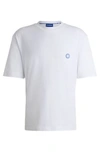 Hugo Boss Cotton-jersey T-shirt With Smiley-face Logo In White