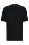 HUGO BOSS RELAXED-FIT T-SHIRT WITH ALL-OVER MONOGRAM JACQUARD