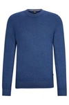 Hugo Boss Regular-fit Sweater In 100% Cashmere With Ribbed Cuffs In Light Blue