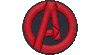 Jibbitz Avengers Symbol In Red/black