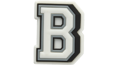 Jibbitz Letter B In White/black