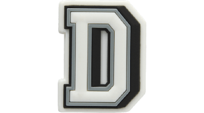 Jibbitz Letter D In White/black