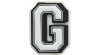 Jibbitz Letter G In White/black