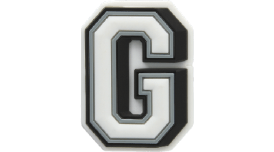 Jibbitz Letter G In White/black