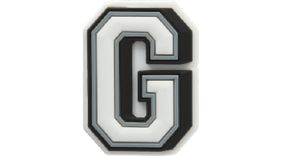 Jibbitz Kids' Letter G In White/black