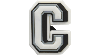 Jibbitz Letter C In White/black