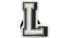 Jibbitz Letter L In White/black