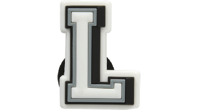 Jibbitz Letter L In White/black