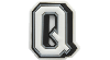 Jibbitz Letter Q In White/black