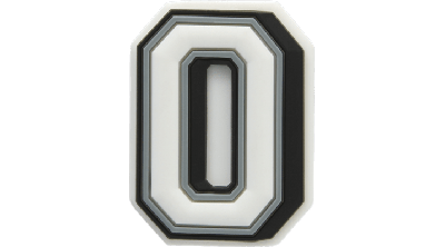 Jibbitz Letter O In White/black