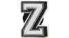 Jibbitz Letter Z In White/black