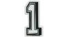 Jibbitz Number 1 In White/black
