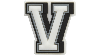 Jibbitz Letter V In White/black
