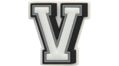 Jibbitz Letter V In White/black