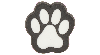 Jibbitz Paw Print In White/black