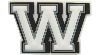 Jibbitz Letter W In White/black
