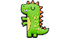 Jibbitz Green Dino