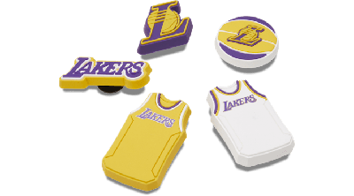 Jibbitz Nba Los Angeles Lakers 5 Pack In Multi