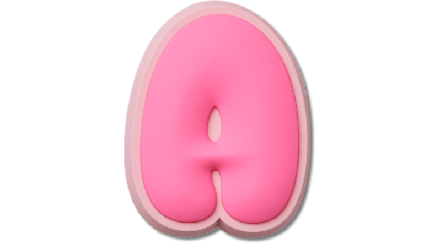 Jibbitz Bubble Letter A In Pink