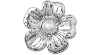 Jibbitz Silver Monochrome Daisy 2