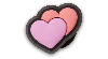 Jibbitz Tiny Double Heart