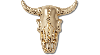 Jibbitz Gold Cow Skull