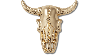 JIBBITZ GOLD COW SKULL