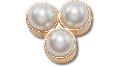 Jibbitz Triple Pearl In Neutral