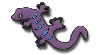 Jibbitz Uv Changing Purple Lizard