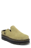 Dr. Martens' Zebzag Slingback Clog In Muted Olive Suede