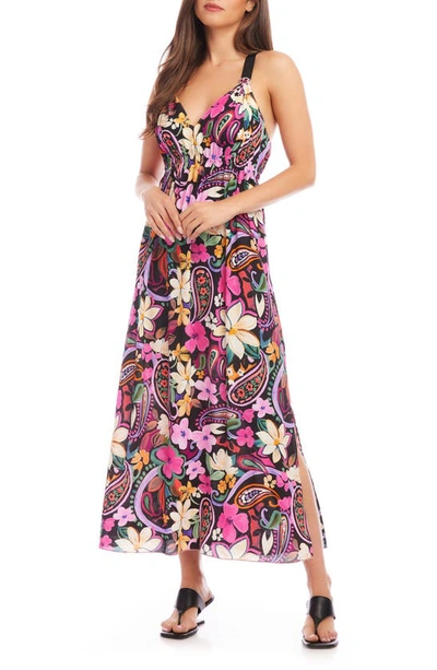 Fifteen Twenty Floral Maxi Dress In Pink Print