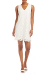 Karen Kane Sleeveless Lace Shift Dress In Cream