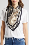 Nordstrom Print Silk Square Scarf In Black Acute Geo