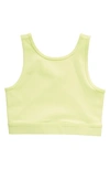 Zella Girl Kids' Move It Longline Sports Bra In Green Obi