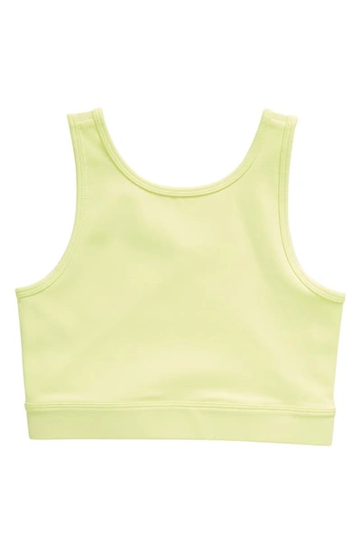 Zella Girl Kids' Move It Longline Sports Bra In Green Obi