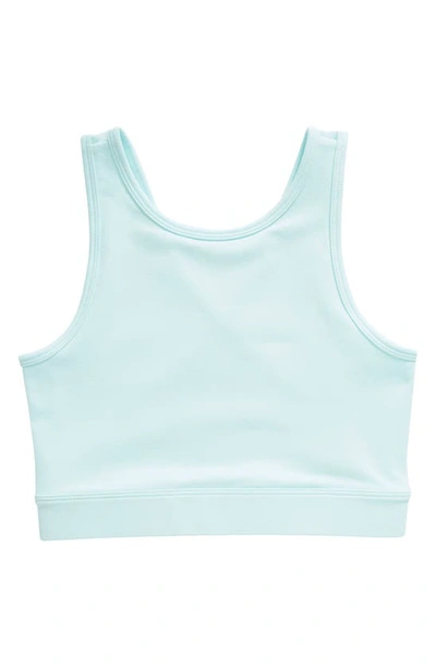 Zella Girl Kids' Move It Longline Sports Bra In Teal Retreat