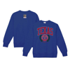 MITCHELL & NESS MITCHELL & NESS ROYAL TEXAS RANGERS COOPERSTOWN COLLECTION LOGO PULLOVER SWEATSHIRT