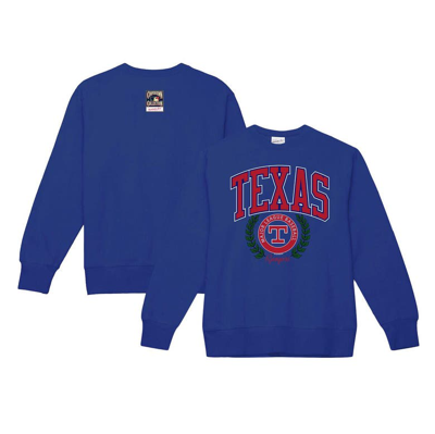 Mitchell & Ness Women's  Royal Texas Rangers Cooperstown Collection Logo Pullover Sweatshirt