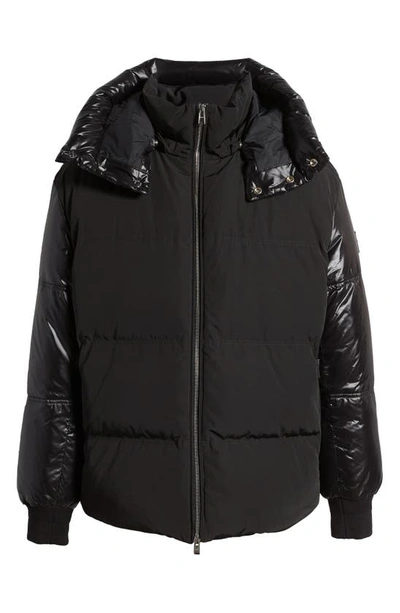 Hugo Boss Dybes Hooded Puffer Jacket In Black