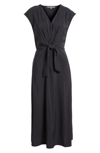 Julia Jordan Tie Waist Midi Dress In Black