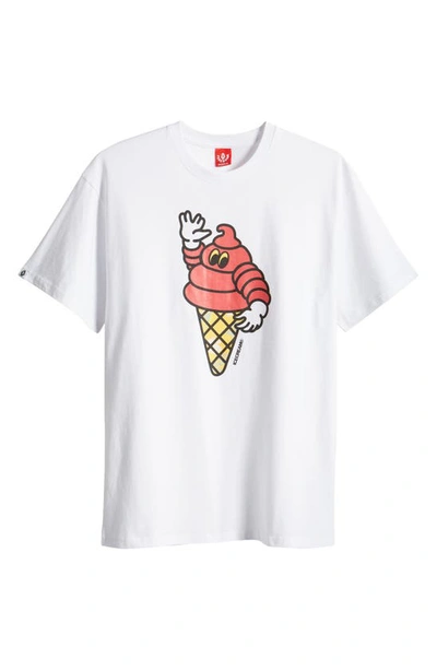Icecream Puffy Graphic T-shirt In White